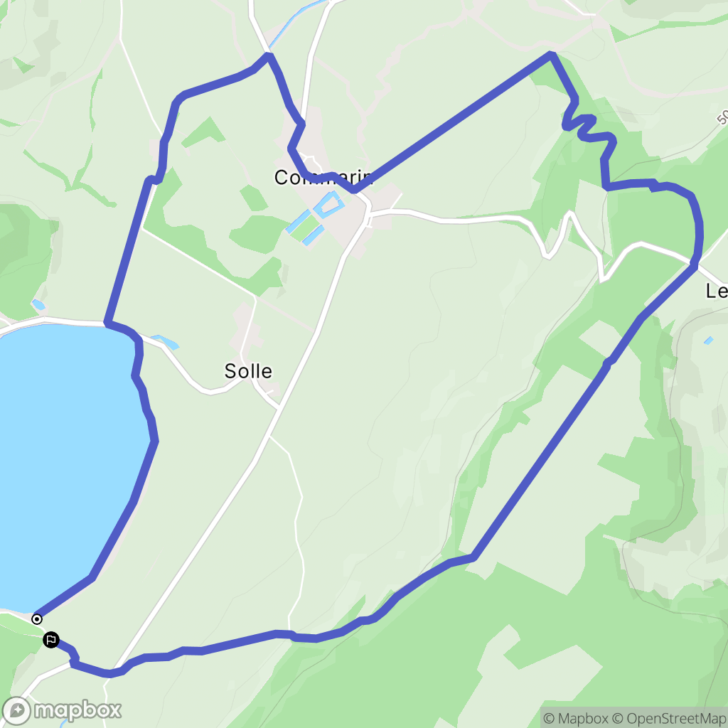 Commarin : carte du parcours de randonnée - France