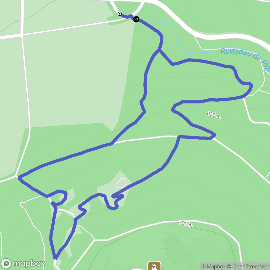 Pignols : carte du parcours de randonnée - France