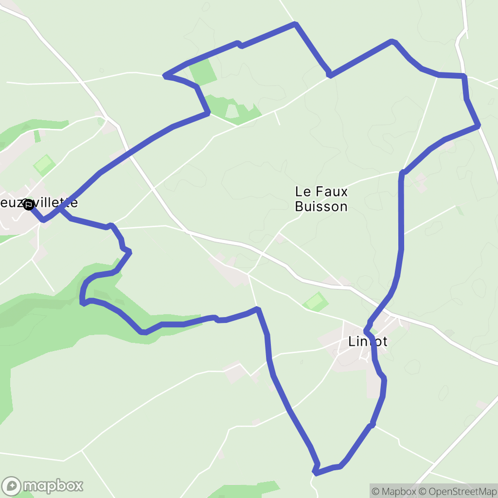 Beuzevillette : carte du parcours de randonnée - France