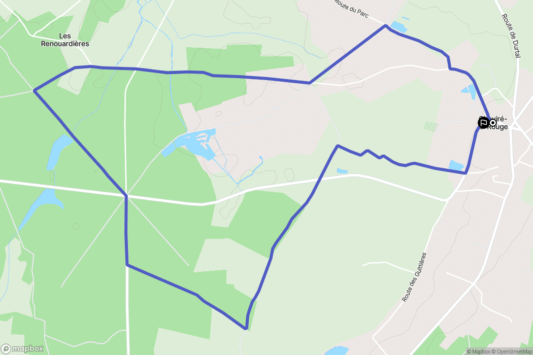 Baugé en Anjou : carte du parcours de randonnée - France