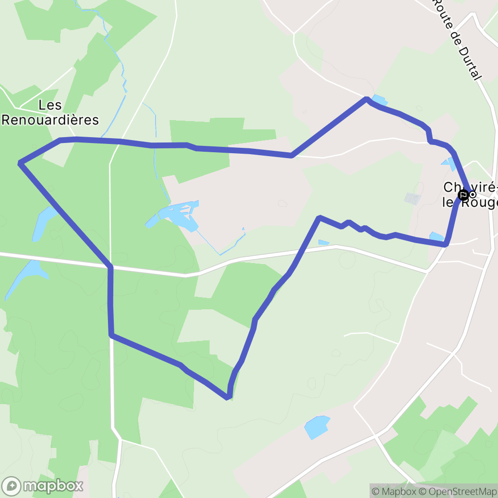 Baugé en Anjou : carte du parcours de randonnée - France