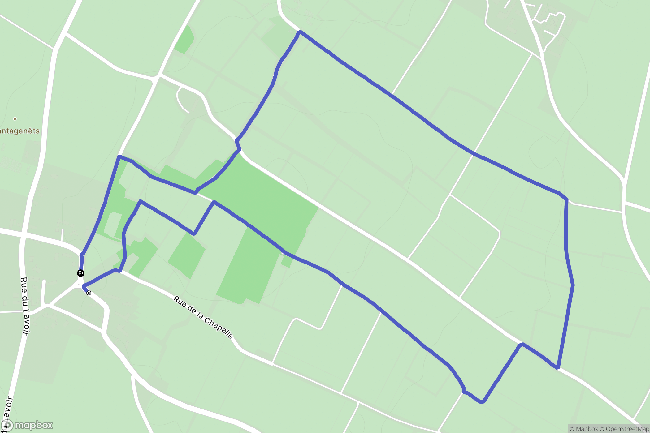 Argentay : carte du parcours de randonnée - France