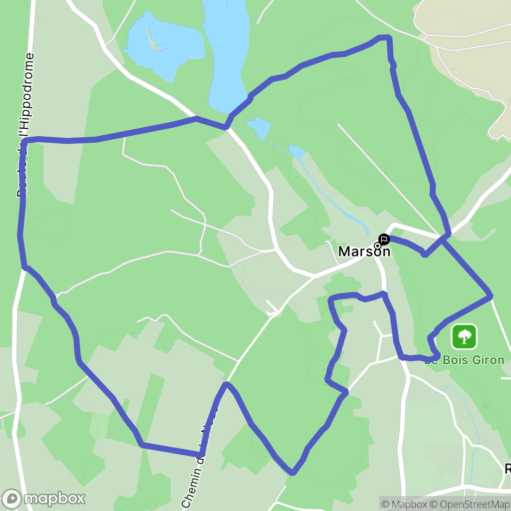 Rou-Marson : carte du parcours de randonnée - France