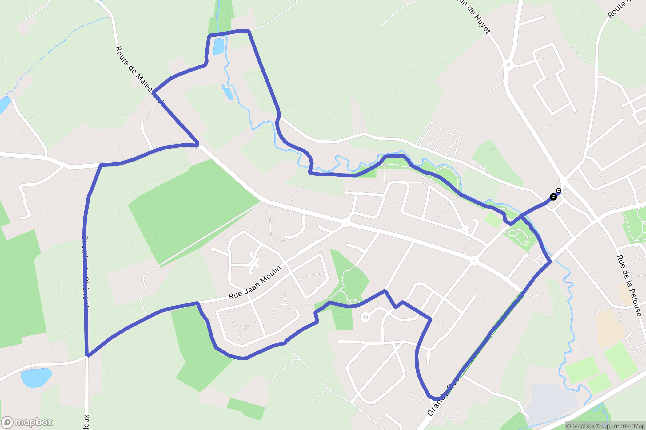 Savigné-l'Evêque : carte du parcours de randonnée - France