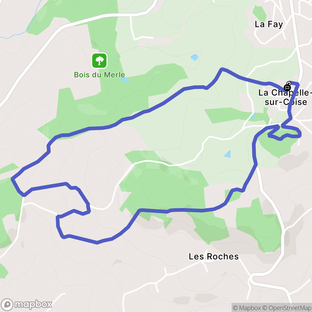 La Chapelle-sur-Coise : carte du parcours de randonnée - France