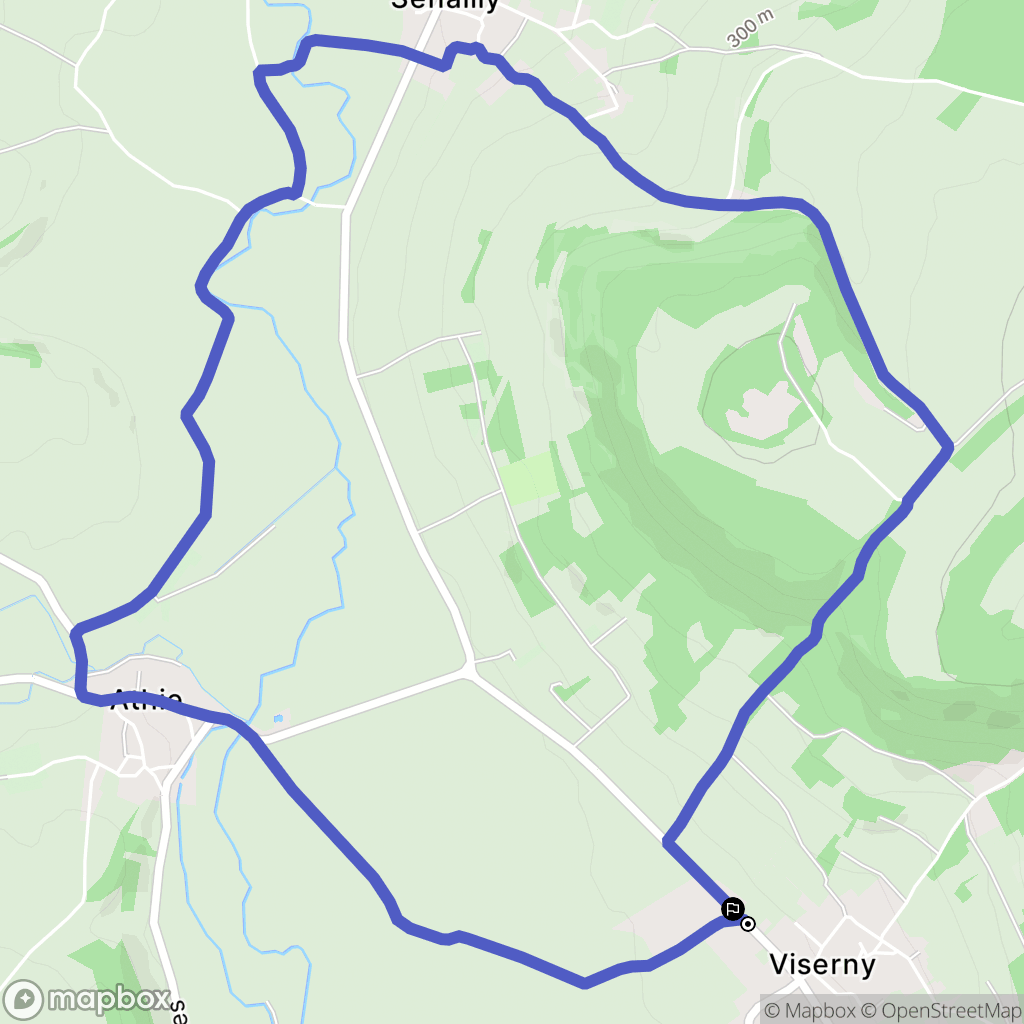 Viserny : carte du parcours de randonnée - France