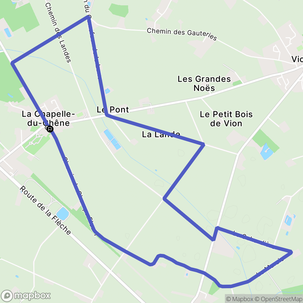 Vion : carte du parcours de randonnée - France