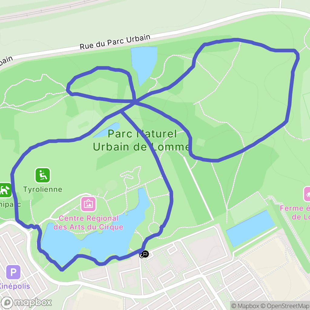 Lille : carte du parcours de randonnée - France