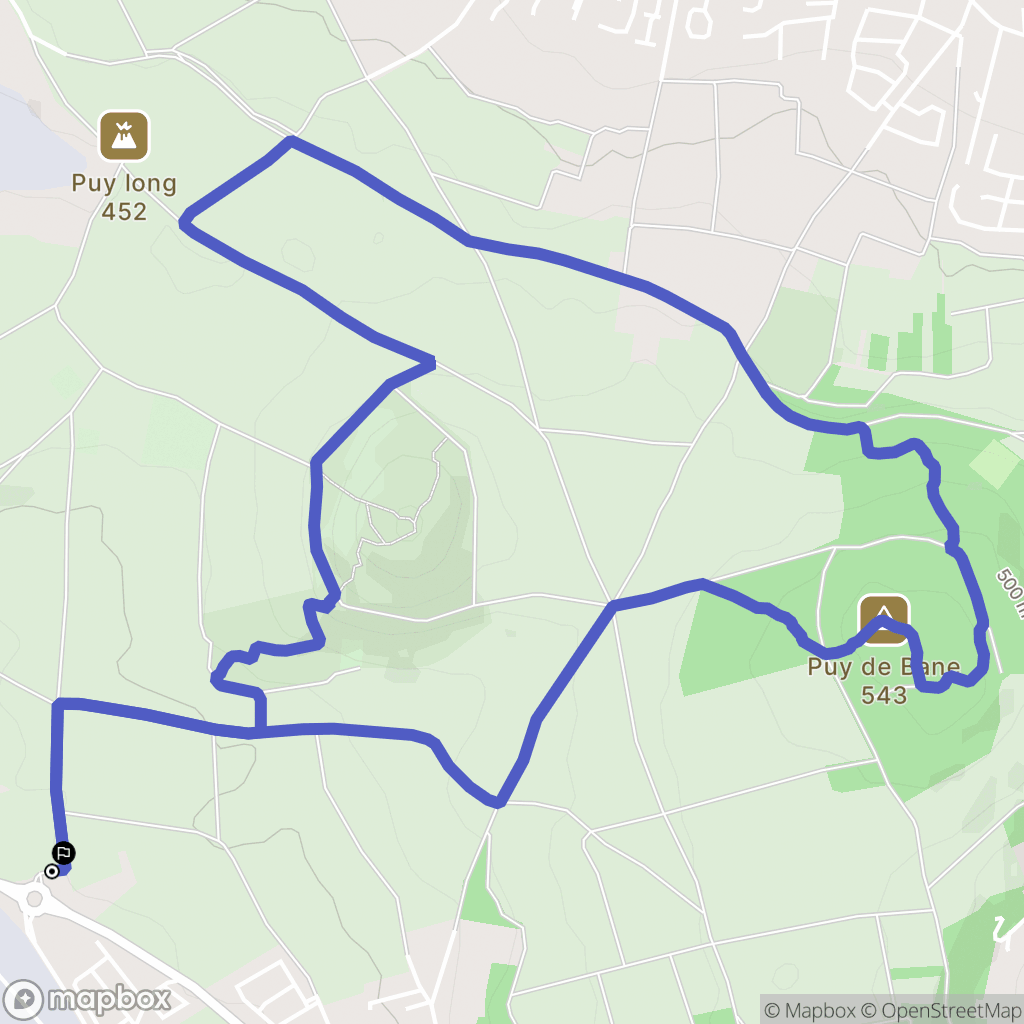 Cournon-d'Auvergne : carte du parcours de randonnée - France