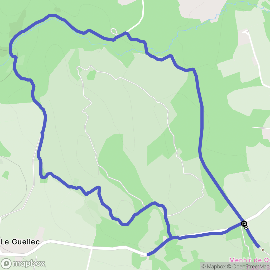 Locarn : carte du parcours de randonnée - France