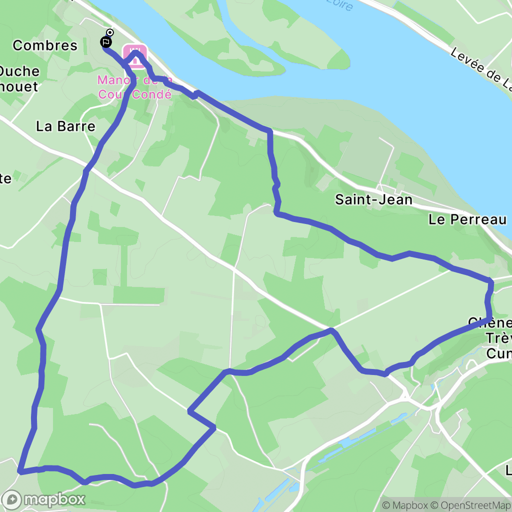 Gennes-Val-de-Loire : carte du parcours de randonnée - France