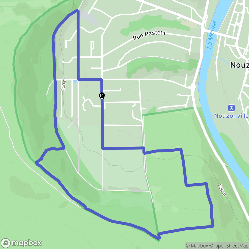 Nouzonville : carte du parcours de randonnée - France