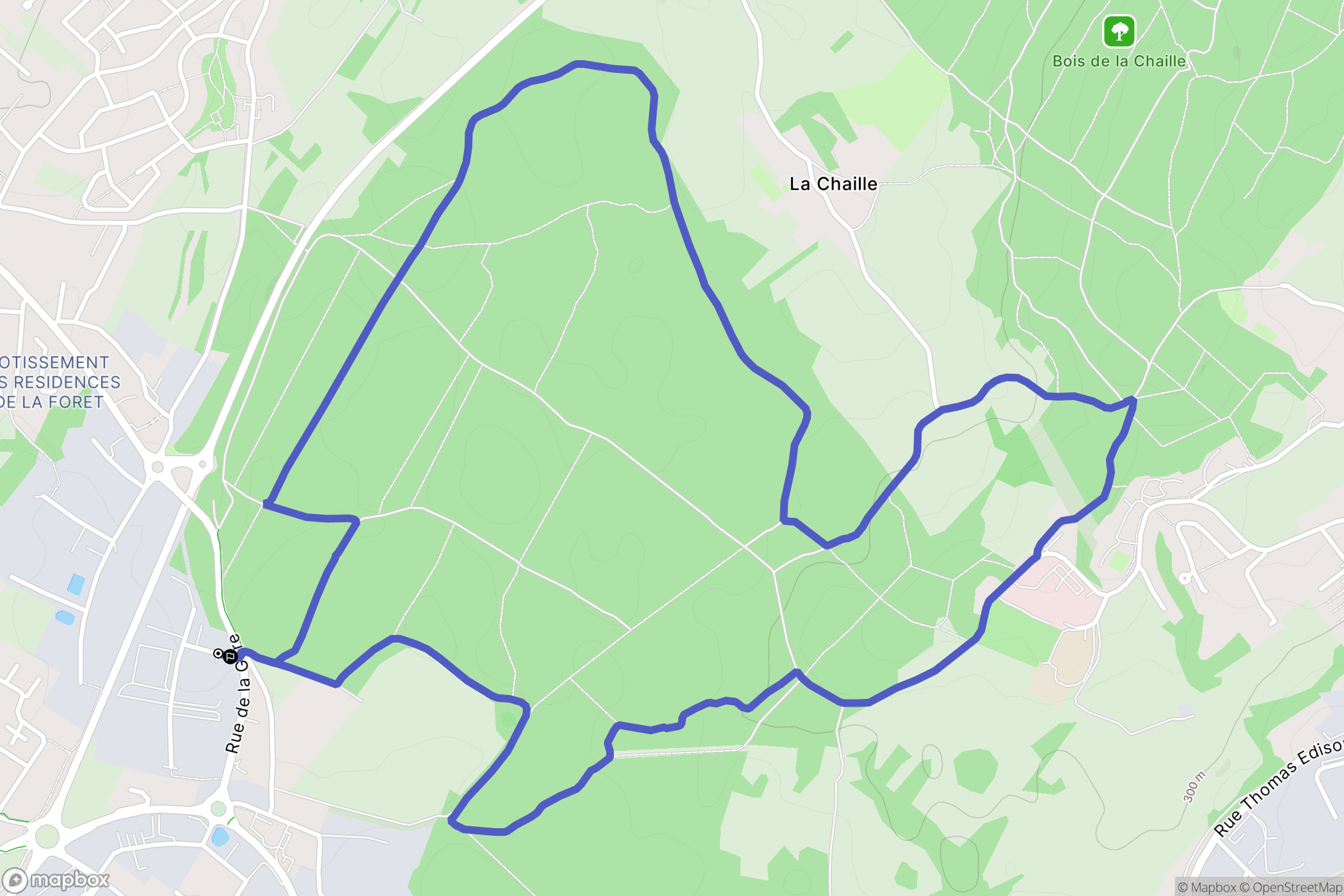 Serre-les-Sapins : carte du parcours de randonnée - France