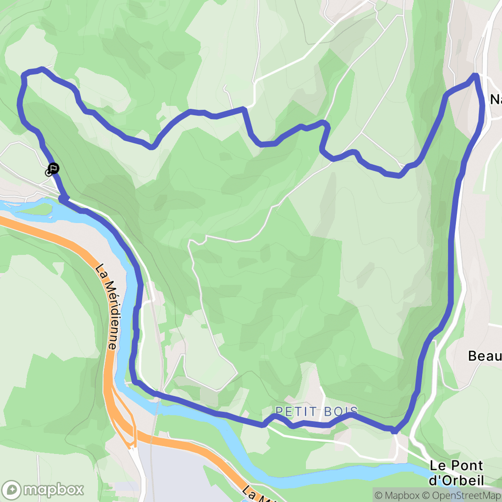 Orbeil : carte du parcours de randonnée - France