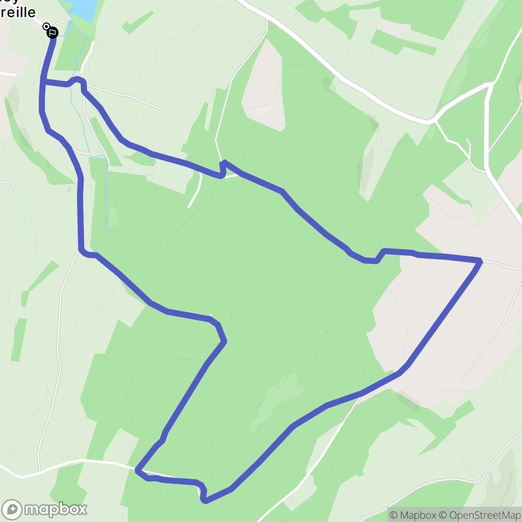 Fretigney-et-Velloreille : carte du parcours de randonnée - France