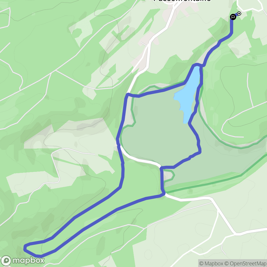 Passonfontaine : carte du parcours de randonnée - France