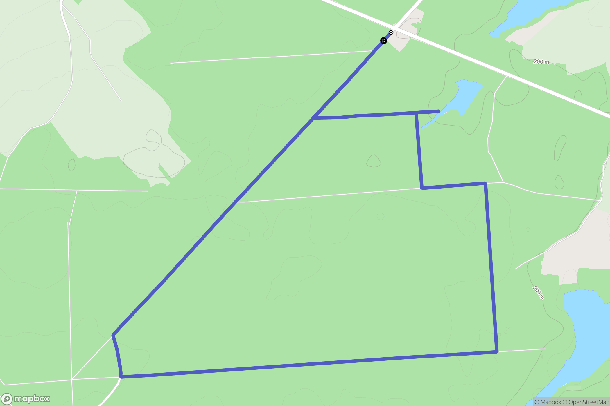 Étevaux : carte du parcours de randonnée - France