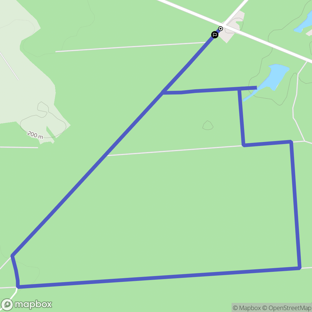 Étevaux : carte du parcours de randonnée - France