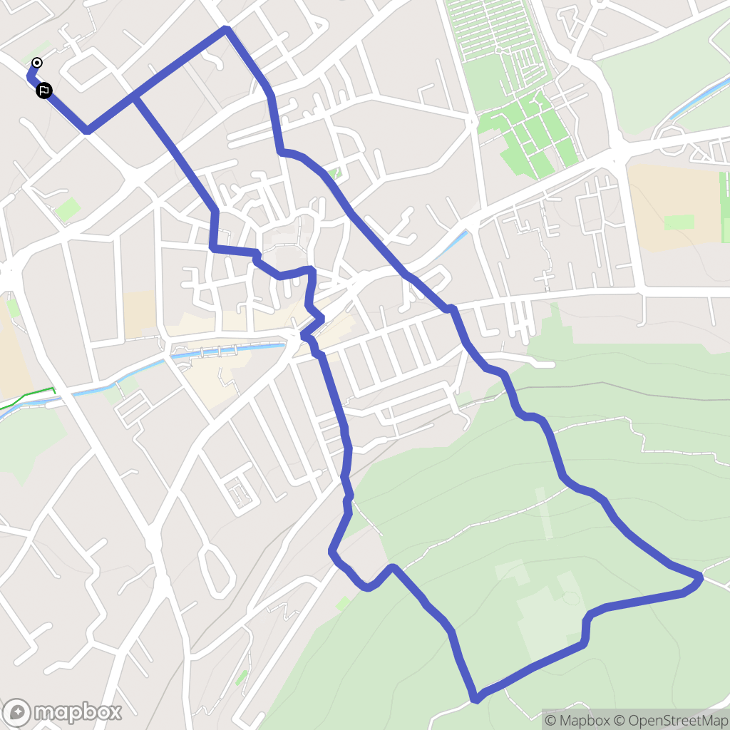 Aubière : carte du parcours de randonnée - France