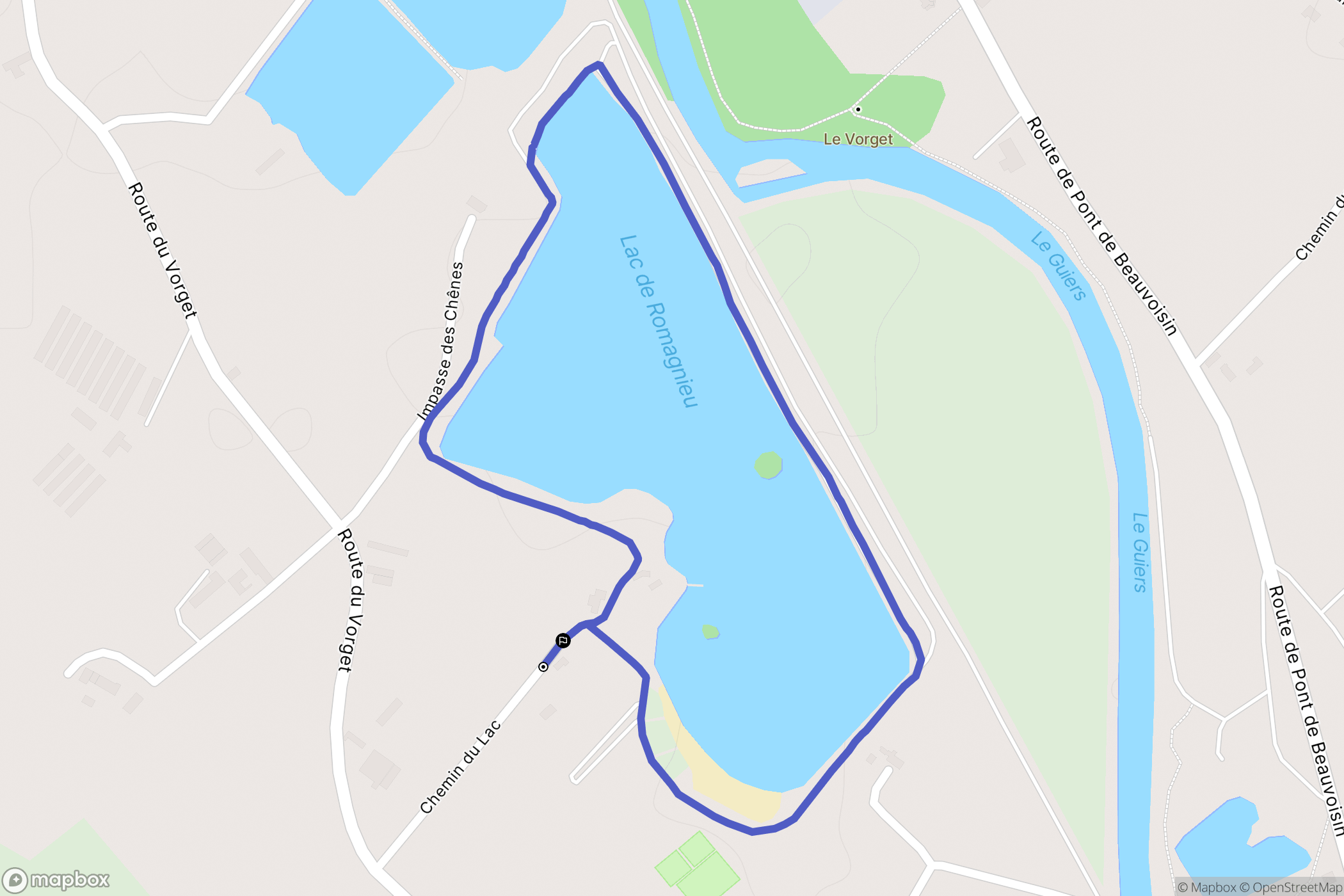 Romagnieu : carte du parcours de randonnée - France