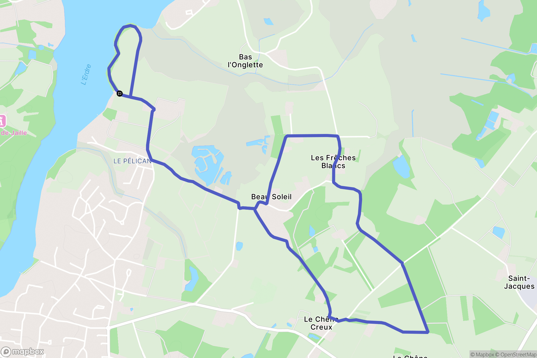 Sucé-sur-Erdre : carte du parcours de randonnée - France