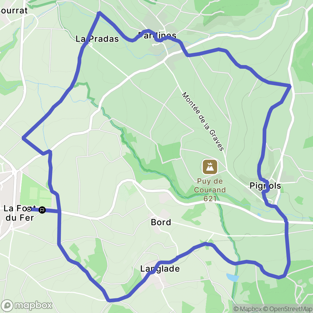 Vic-le-Comte : carte du parcours de randonnée - France