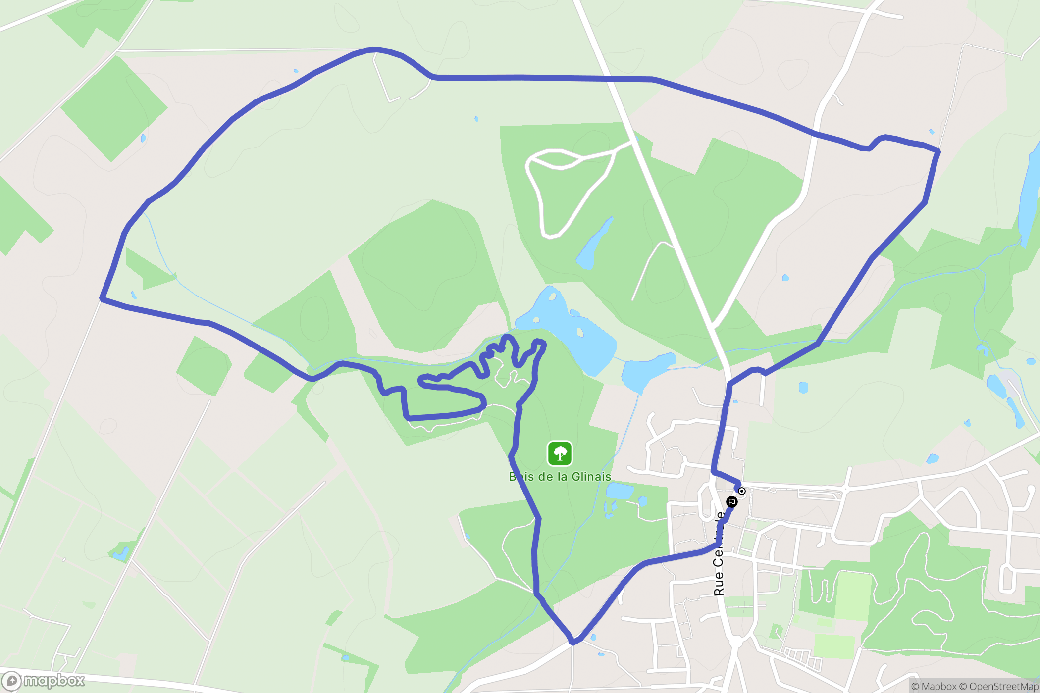 Malville : carte du parcours de randonnée - France