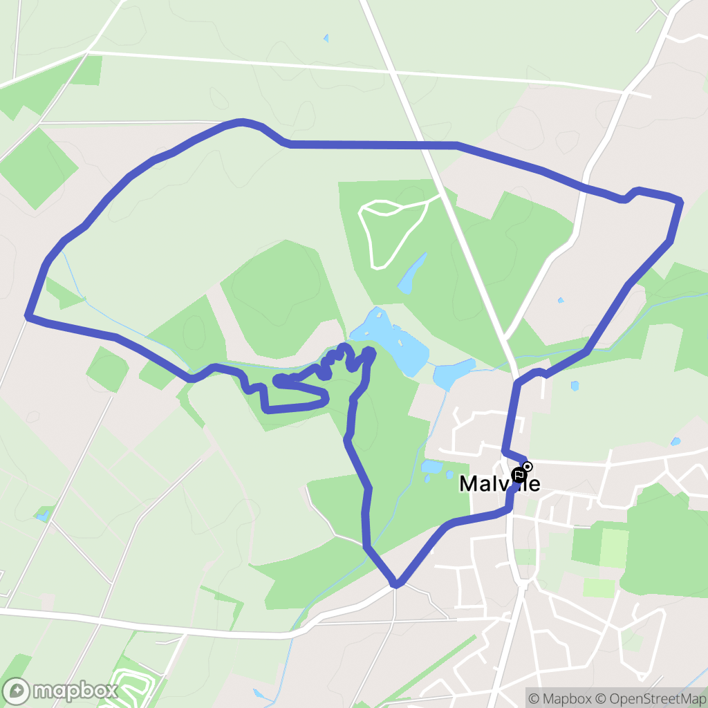 Malville : carte du parcours de randonnée - France