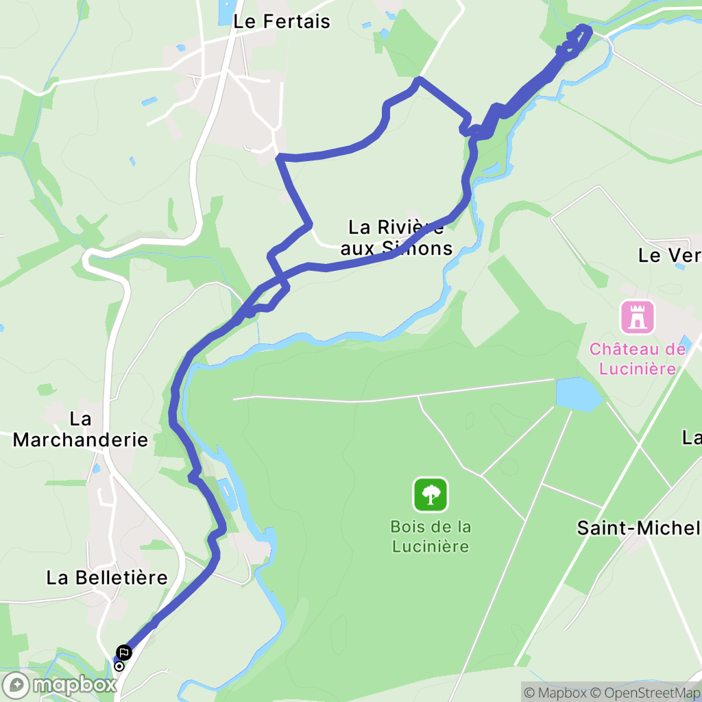 Nort-sur-Erdre : carte du parcours de randonnée - France