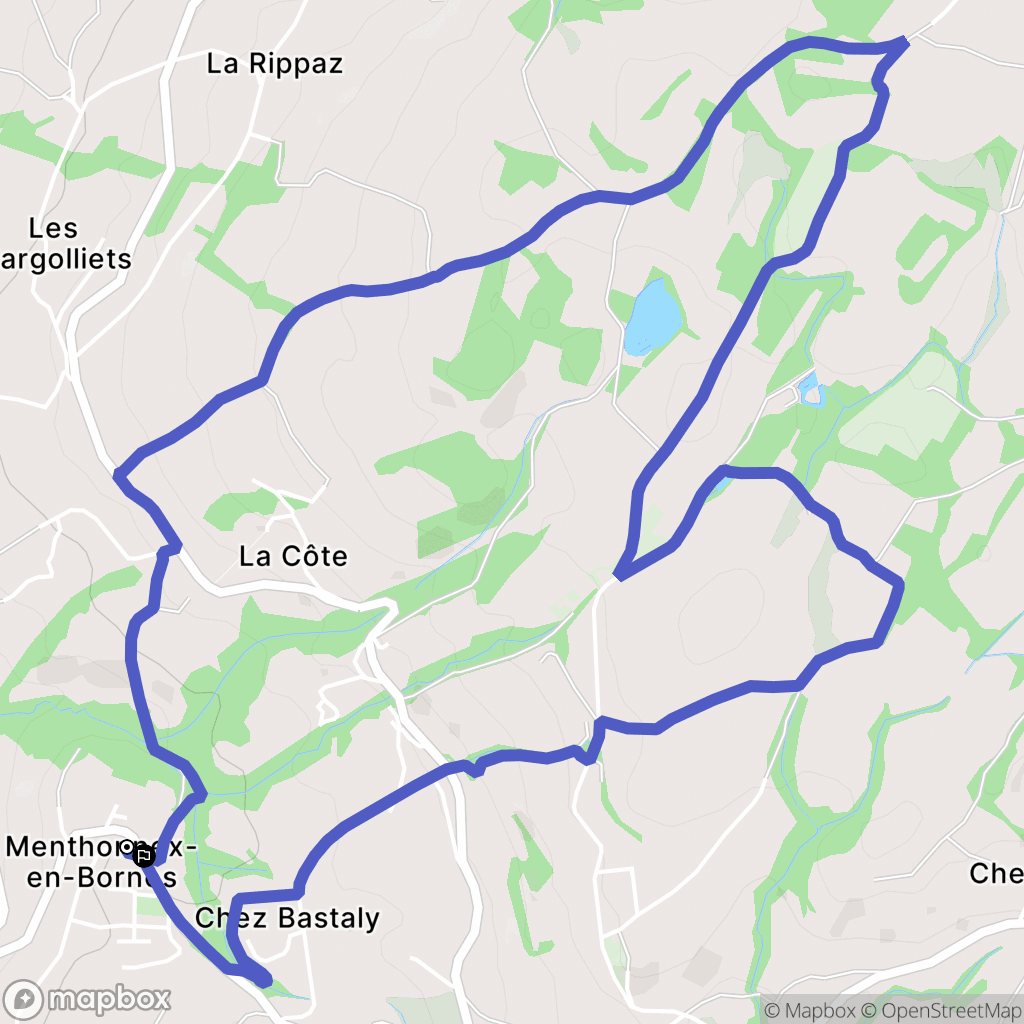 Menthonnex-en-Bornes : carte du parcours de randonnée - France