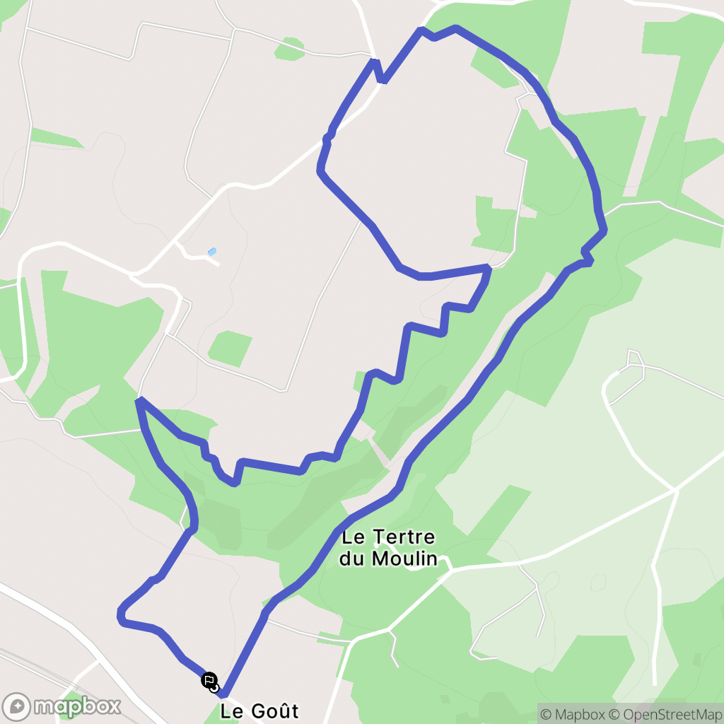 Malville : carte du parcours de randonnée - France