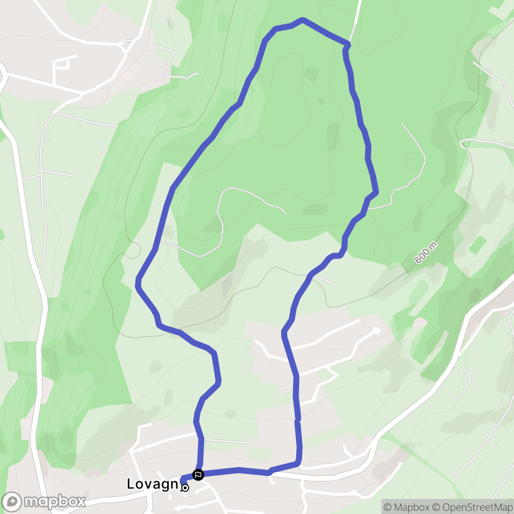 Lovagny : carte du parcours de randonnée - France