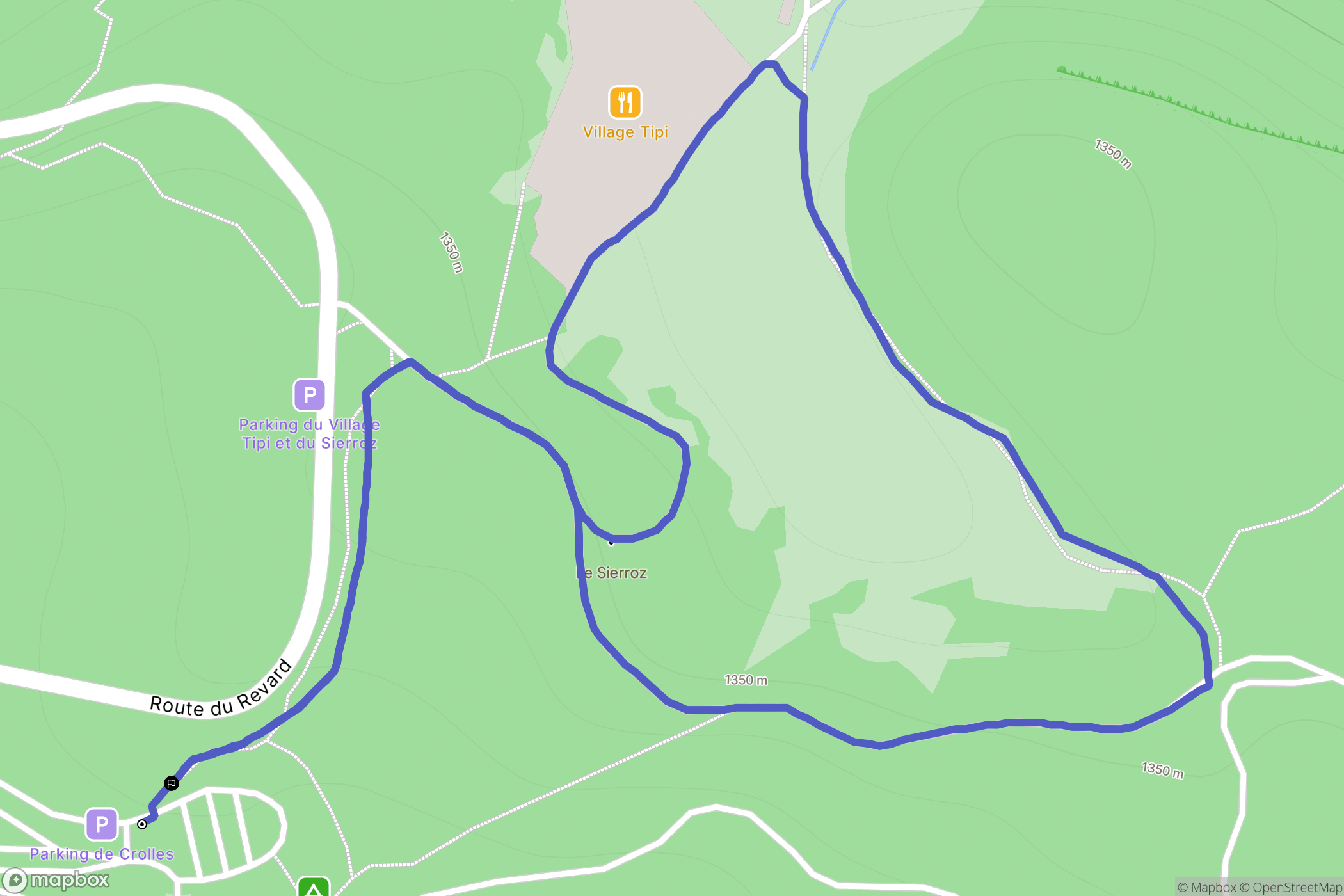 Montcel : carte du parcours de randonnée - France