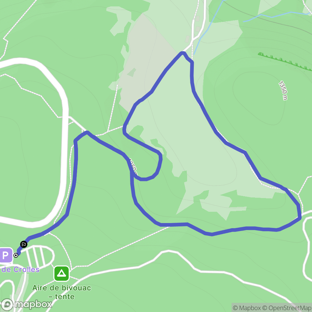 Montcel : carte du parcours de randonnée - France