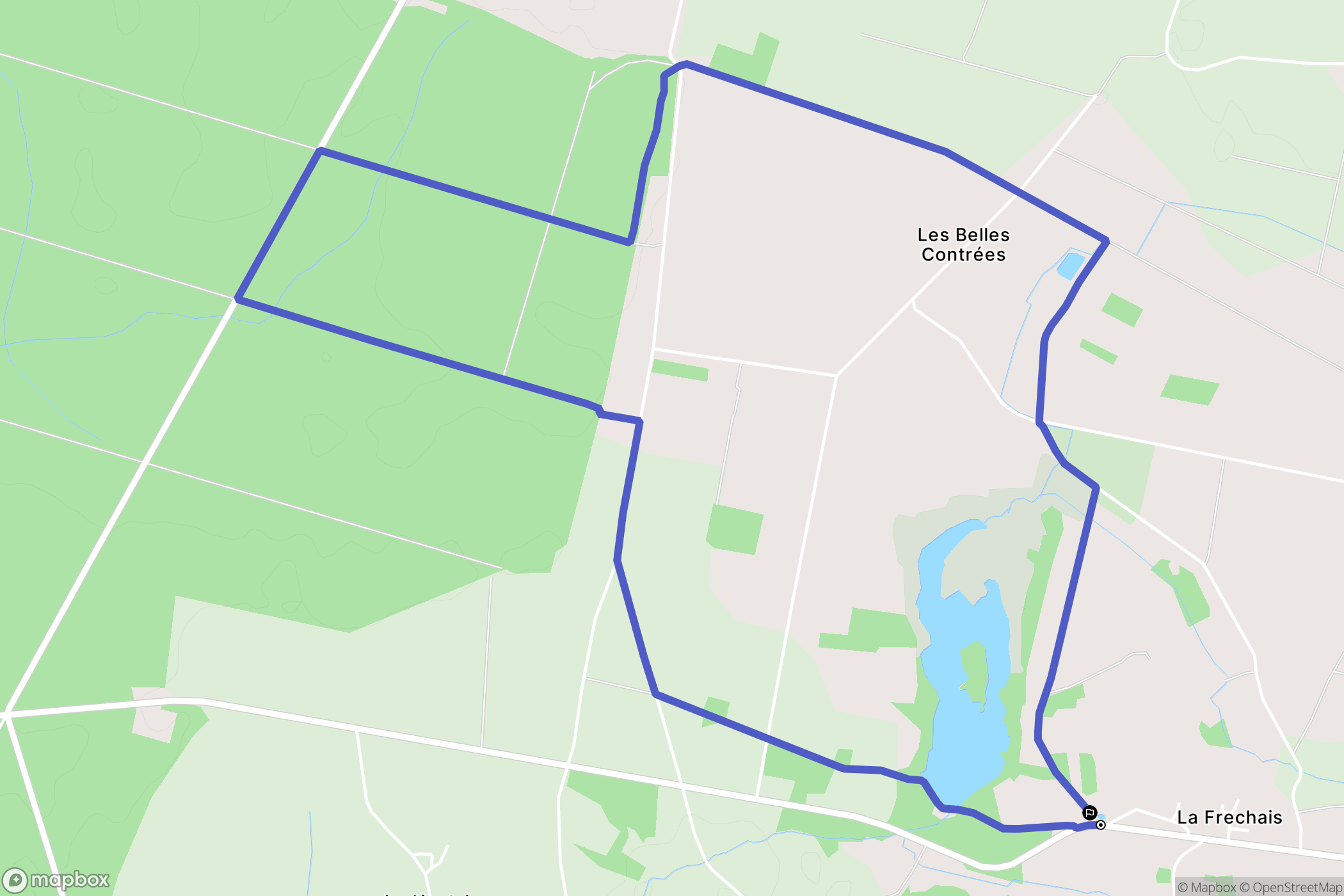 Vay : carte du parcours de randonnée - France