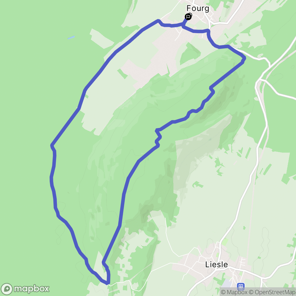 Fourg : carte du parcours de randonnée - France