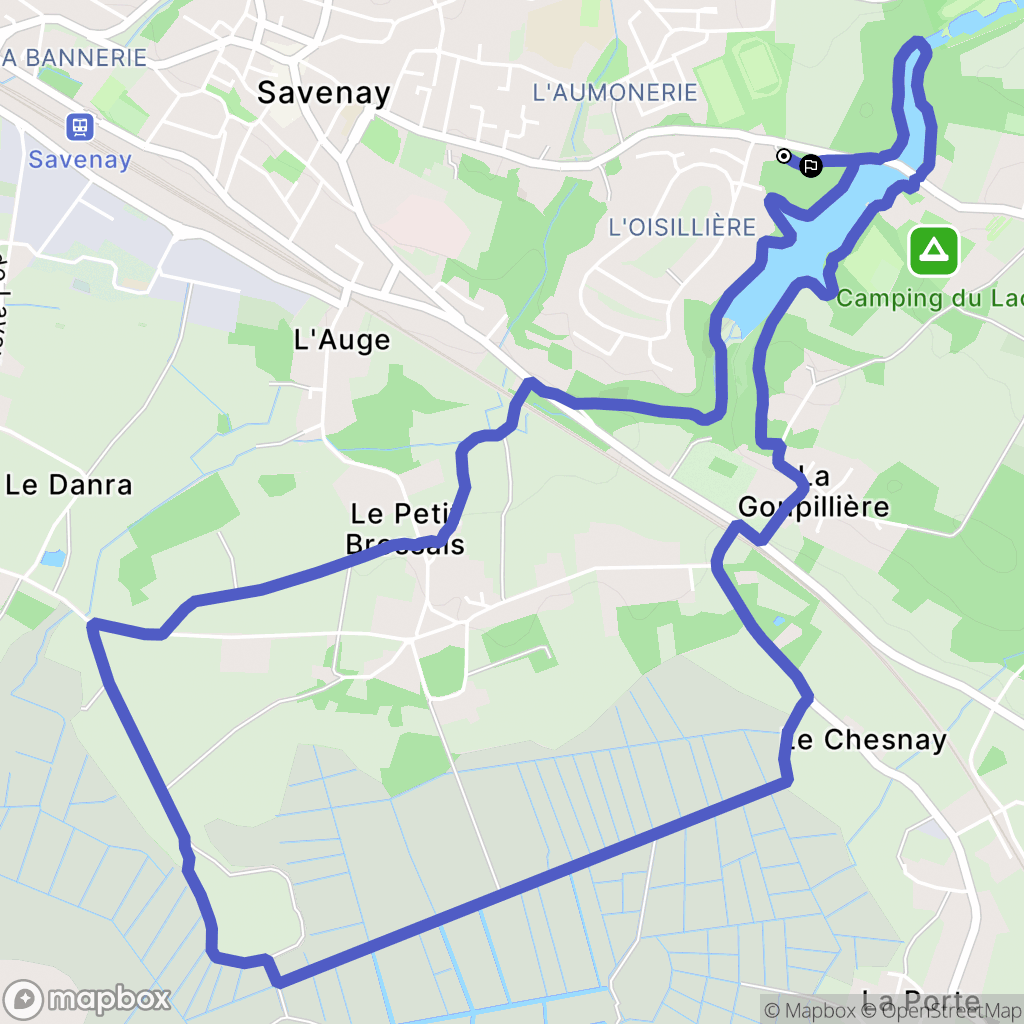 Savenay : carte du parcours de randonnée - France
