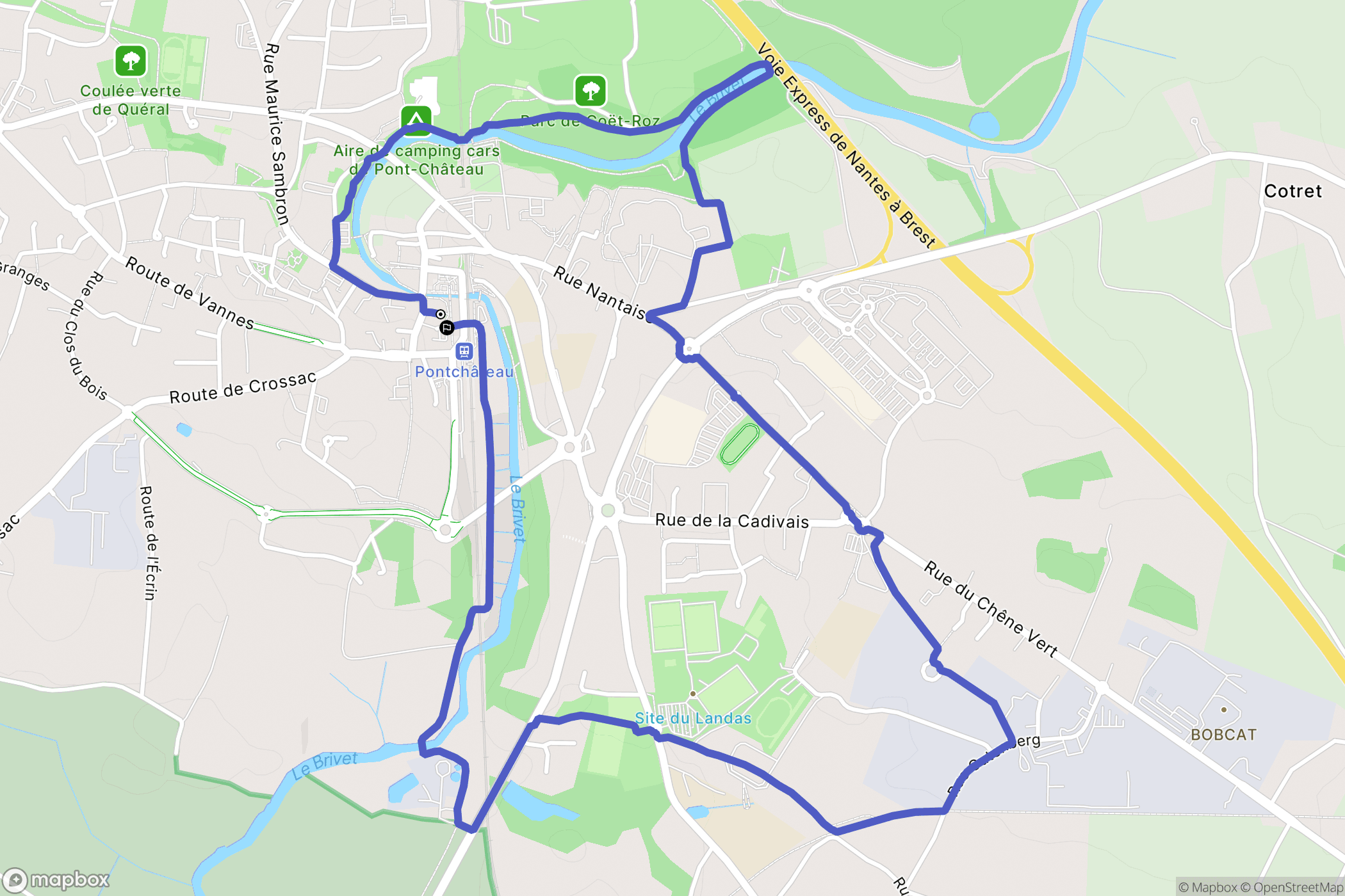 Pontchâteau : carte du parcours de randonnée - France