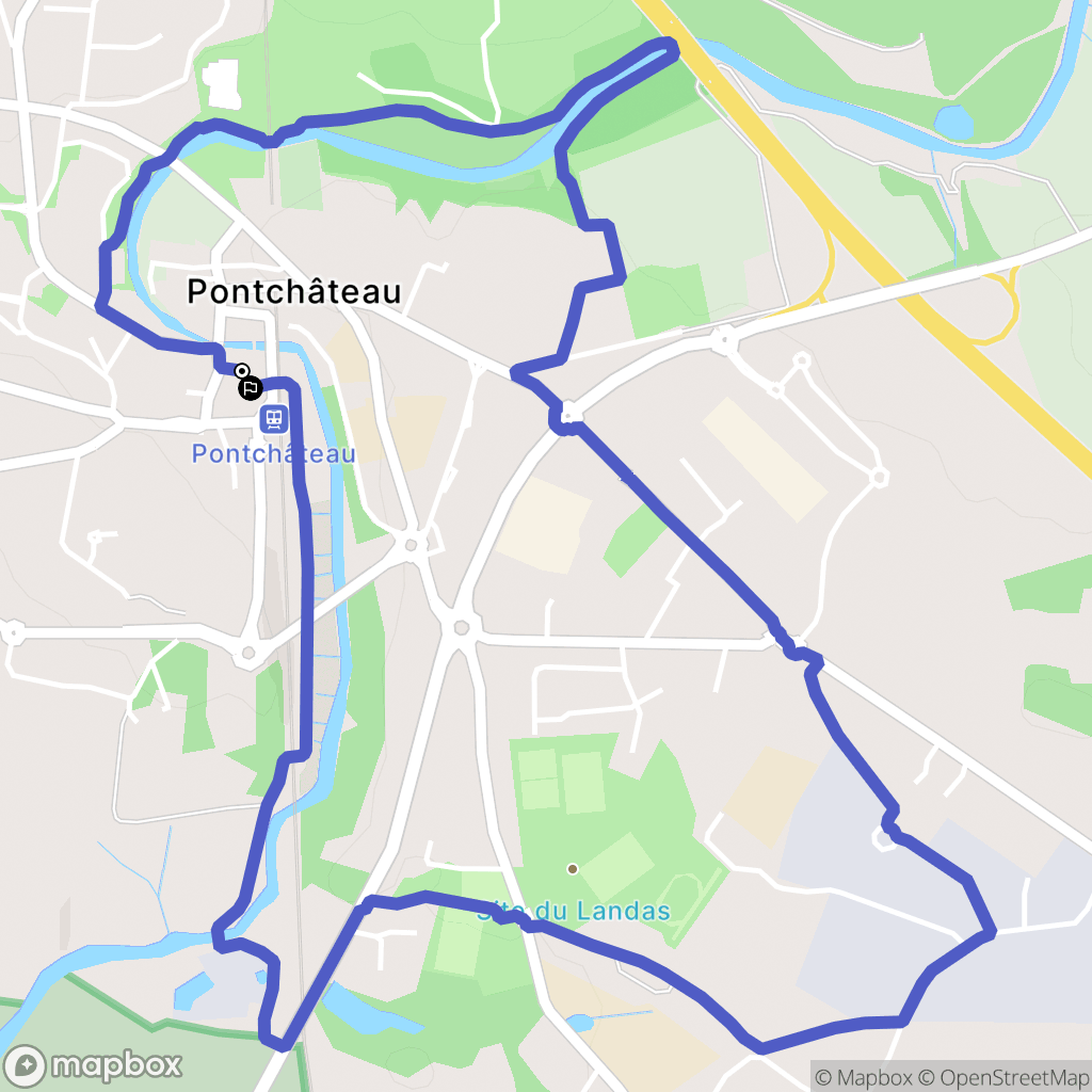 Pontchâteau : carte du parcours de randonnée - France