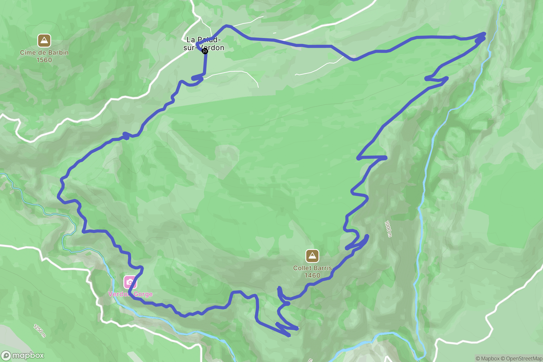 La Palud-sur-Verdon: routekaart voor buitenactiviteiten - France