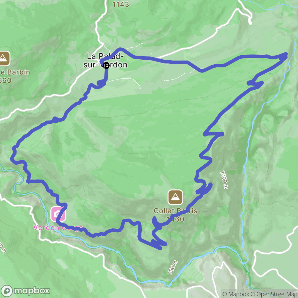 La Palud-sur-Verdon: routekaart voor buitenactiviteiten - France