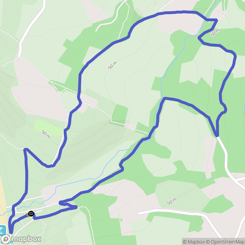 Lannion : carte du parcours de randonnée - France