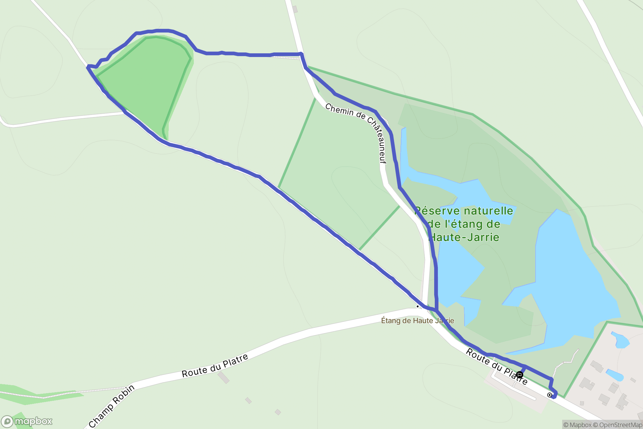 Jarrie : carte du parcours de randonnée - France