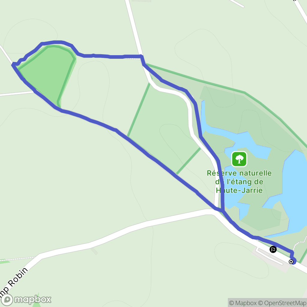 Jarrie : carte du parcours de randonnée - France