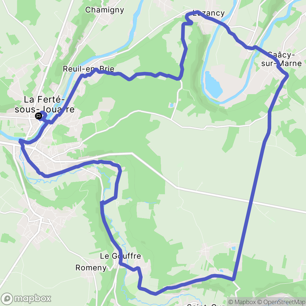 La Ferté-sous-Jouarre : carte du parcours de randonnée - France