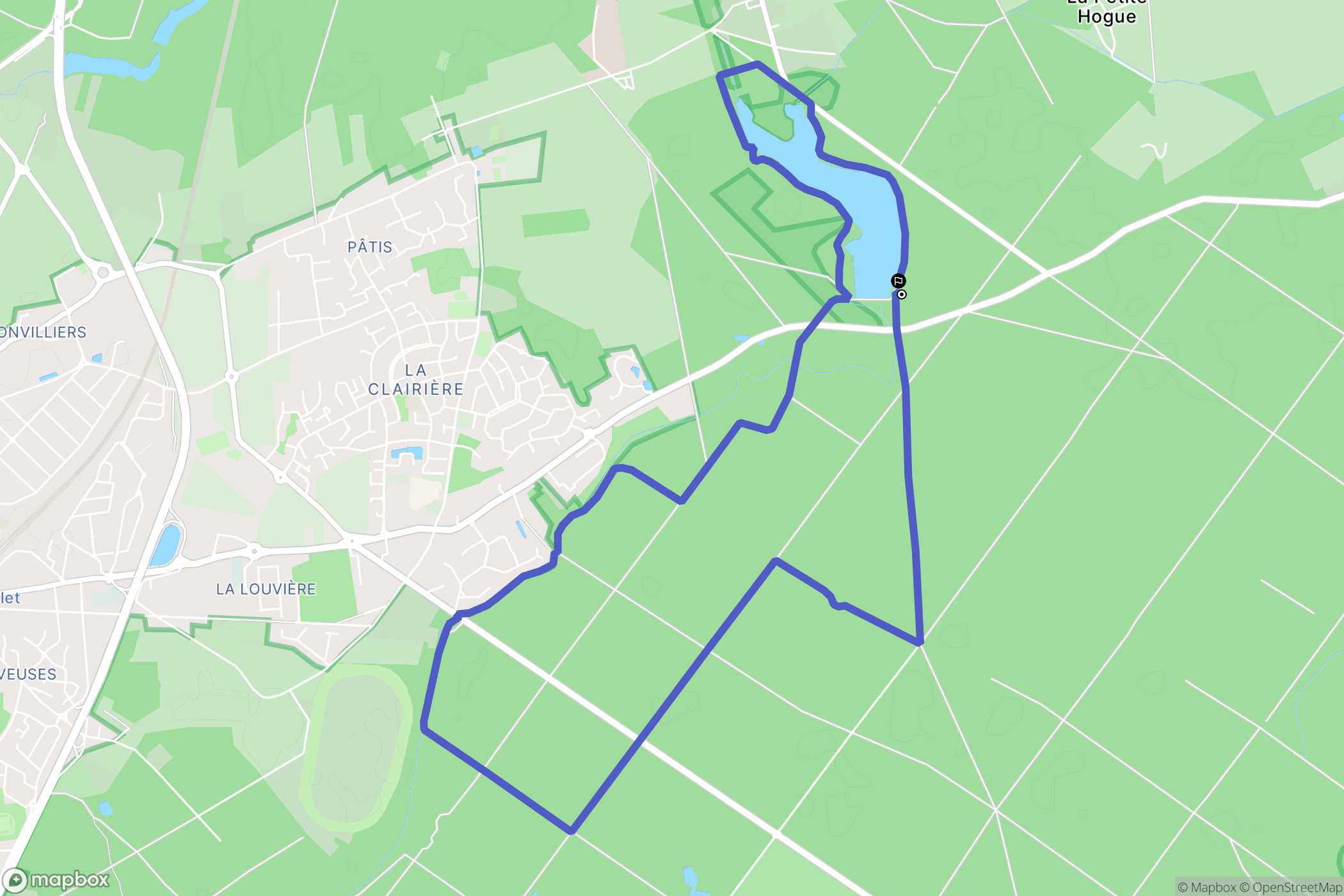 Rambouillet : carte du parcours de randonnée - France