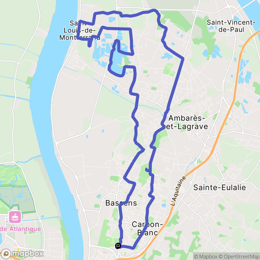 Bassens : carte du parcours de randonnée - France