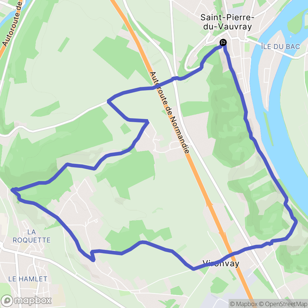 Saint-Pierre-du-Vauvray : carte du parcours de randonnée - France