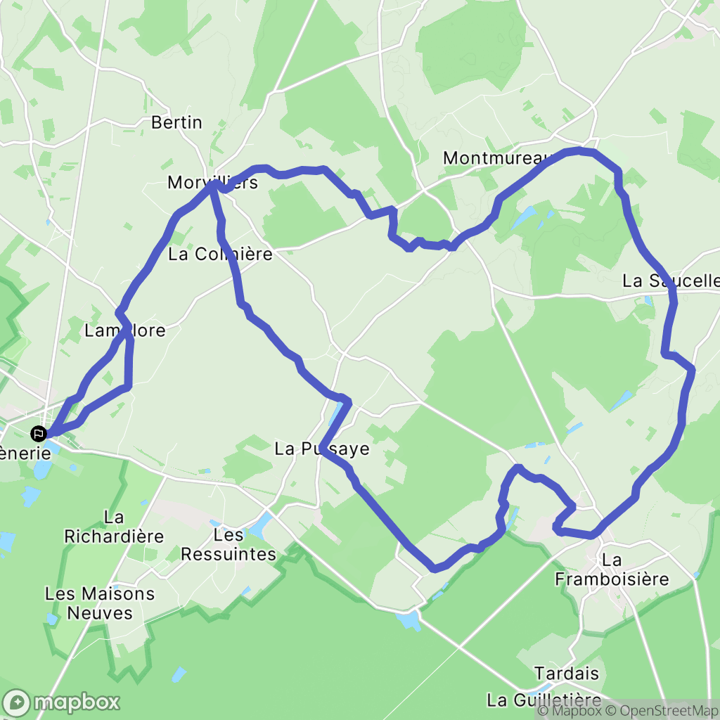 La Ferté-Vidame : carte du parcours de randonnée - France