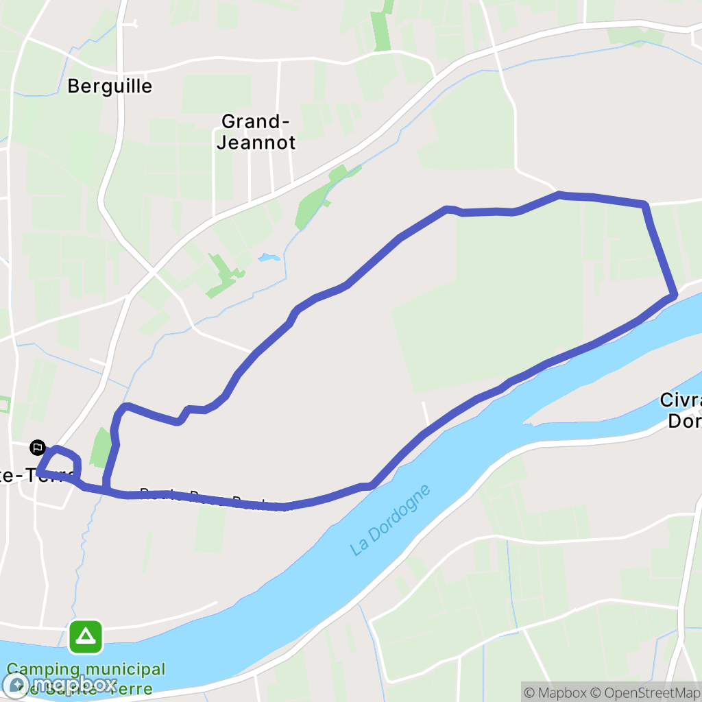 Sainte-Terre : carte du parcours de randonnée - France